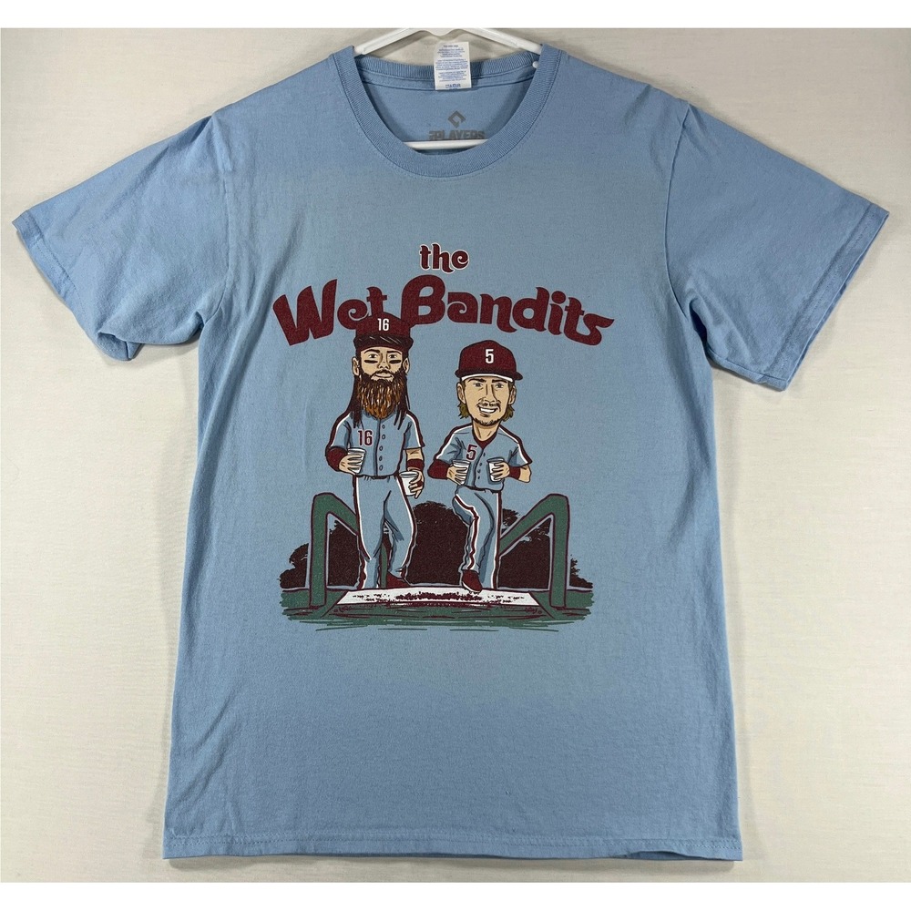 Port & Company The Wet Bandits Baseball Graphic Tee Light Blue Small 16 5 Shirt
